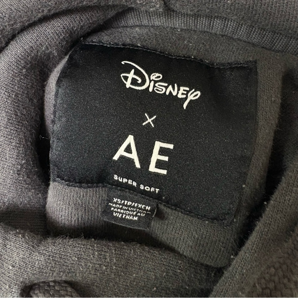 DISNEY x AE Mickey Mouse Fireworks Trees Oversized Retro Hoodie Sweatshirt XS - Picture 7 of 12